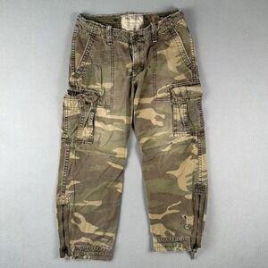 Vintage Abercrombie Fitch Paratrooper Cargo Pants Men's M Camo Baggy Adirondack